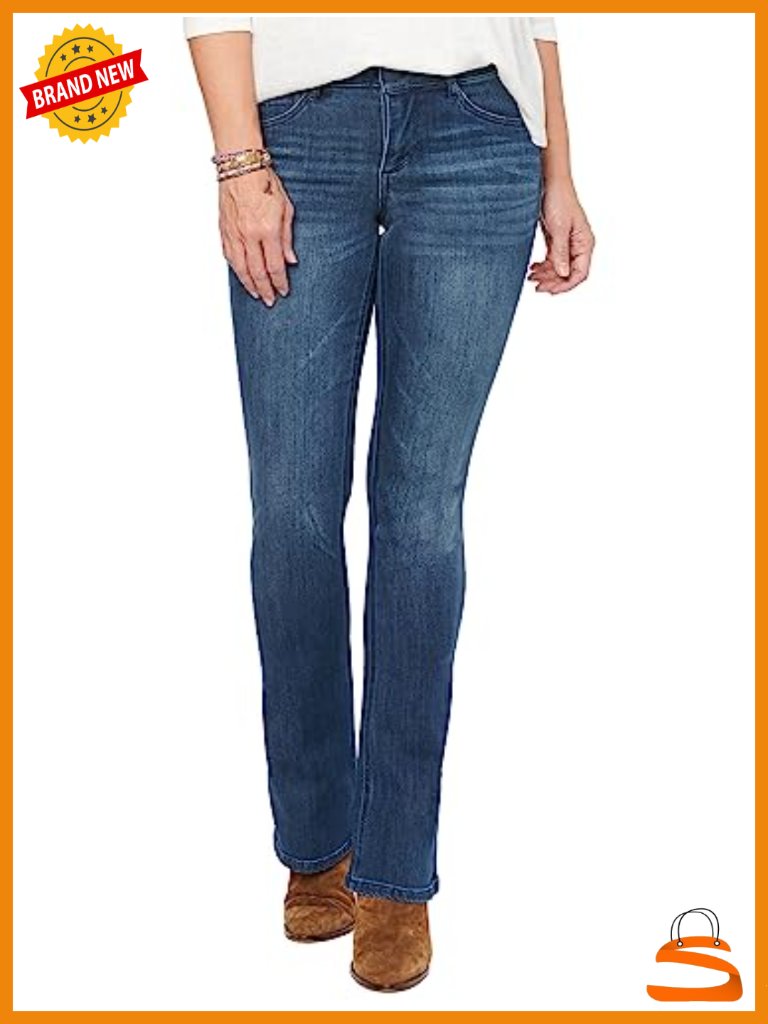 Democracy Ab Solution Itty Bitty Boot Jean Stretch Denim Mid Rise